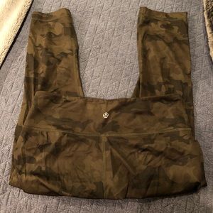 Lulu lemon camouflage leggings size 8